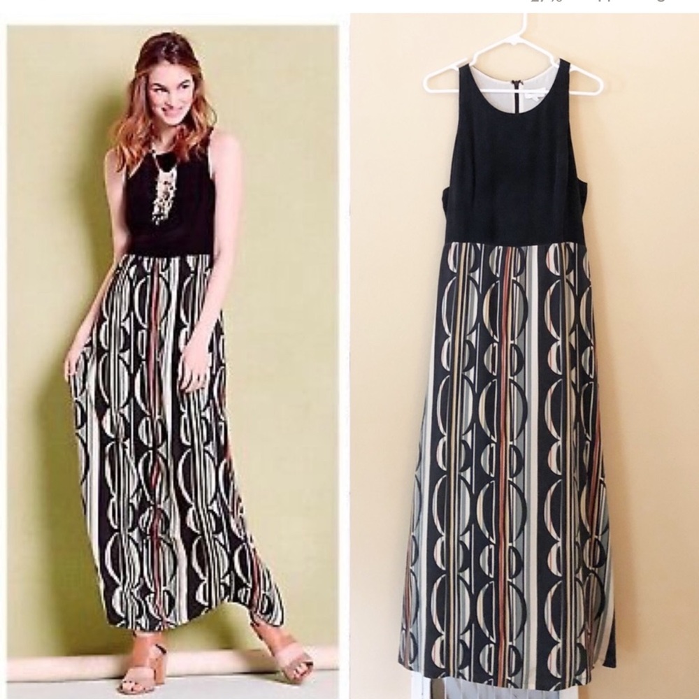 Anthropologie Harlyn 100% silk maxi dress